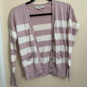 Loft striped cardigan